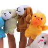 10 Pcs Cartoon Biological Animal Finger Puppet Plush Toys Dolls Child Baby Favor Mini Decoration Room  Accessories