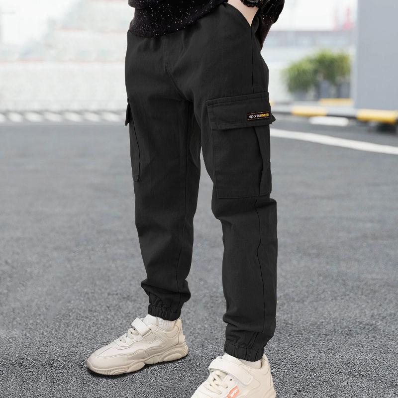 Spring Autumn Boys Pants Casual Long Style Trousers for Kids Teenage Children Loose and Casual Sport Outdoor Pants