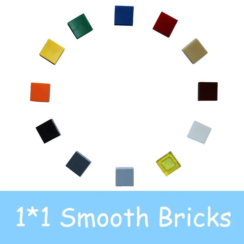 Non-Toxic 250Pcs 3070 1X1 Bricks Flat Tile Moc Assemble Particles Smooth 1*1 Building Blocks Diy Educational Creative Parts Toy For Kids