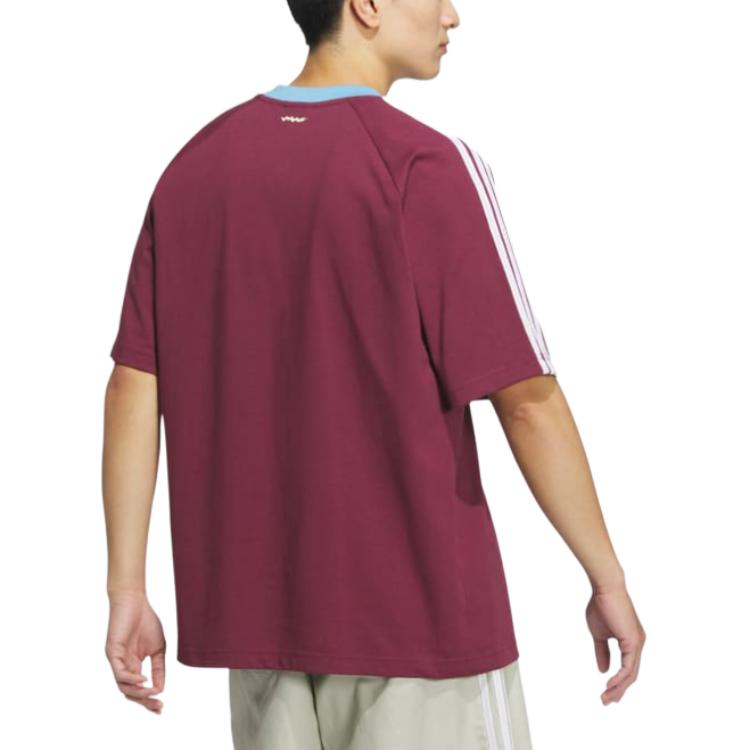 Adidas Originals X Yeseyesee Collaboration FW24 BS Team Logo Casual Short Sleeve T-Shirt Men T-Shirts Victory-Crimson JN5821