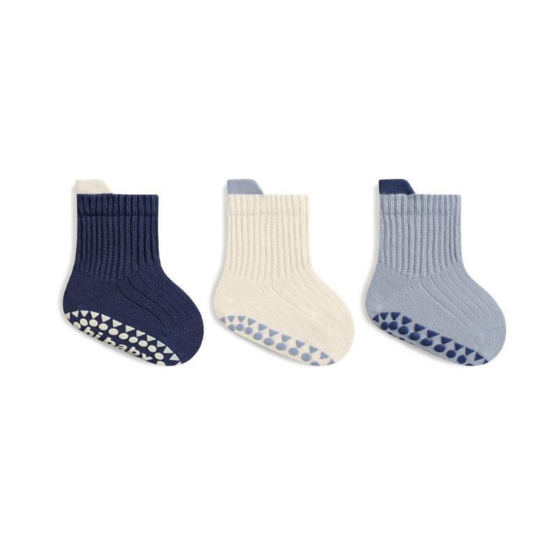 

3 Pairs Kids Cotton Socks Boys and Girls Cute Comfy Breathable Baby Non-slip Floor Socks S 0-1Y 10-12cm