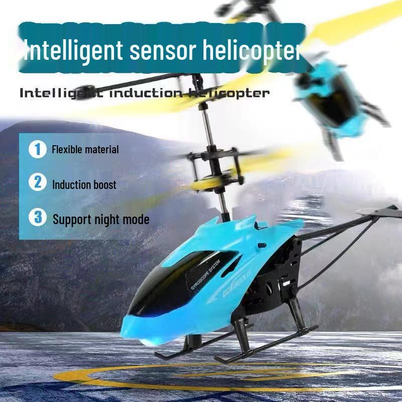 Induction Hand Gesture Helicopter: Child's Drop-Resistant, Hovering, Smart-Sensing Flying Toy.
