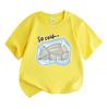 Kids Boys Girls 100% Cotton Crew Neck Short Sleeve T-Shirt, Cute Frozen Capybara Print Casual So Cold Pattern Soft Breathable Summer Tee for Daily Wea