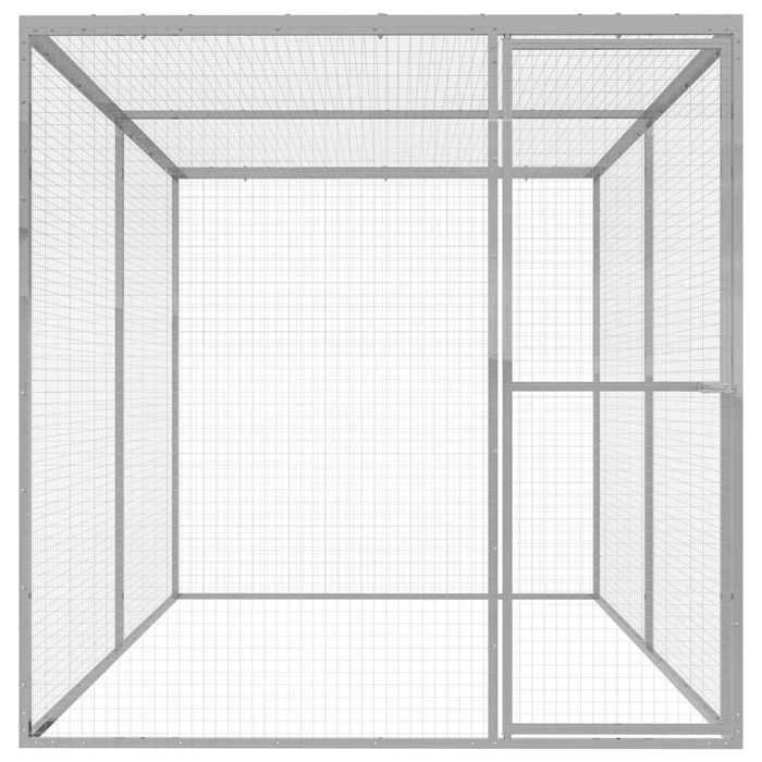 Cage pour chat - vidaXL - 3x1,5x1,5 m - Acier galvanisé - Extérieur - Montage facile