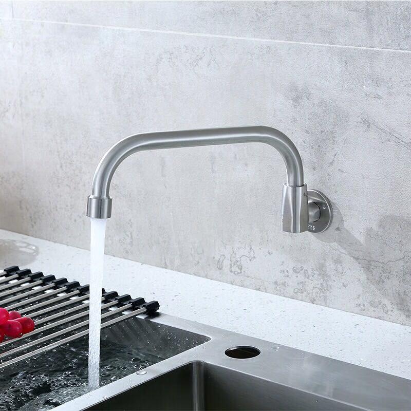 Duo 304 Stainless Steel Semi-Automatic Swing Kitchen Faucet