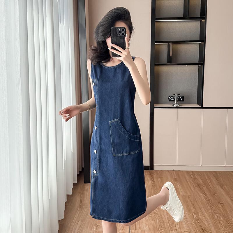 La Chapelle Breathable Denim Midi Dress XL