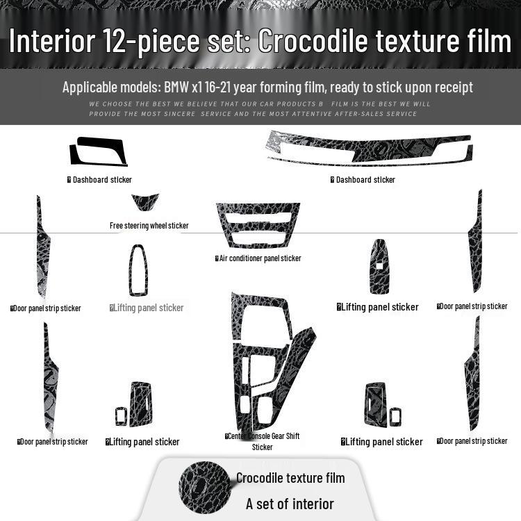 BMW X1/X2 Interior Carbon Fiber Trim Sticker (2012-2021) - Free Replacement for Damage