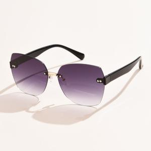 Metal hinges, fashionable large frame sunglasses, men's and women's tide gradually changing color sunglasses, glasses s
