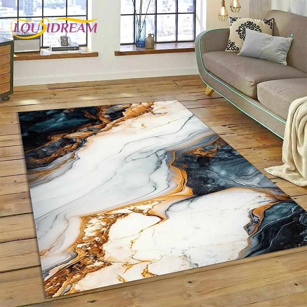 Luxurious Green Gold Colour Marble Dream Carpet Rug for Bedroom Living Room Sofa Decoration,Children Game Large Decor Floor Mat