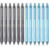 ParKoo Gel Pens Quick Dry Ink Fine Point 0.5mm, Retractable Rolling Ball 6 Black/6 Blue Ink Pen, Click Silent Pens Set for Journaling Notetaking