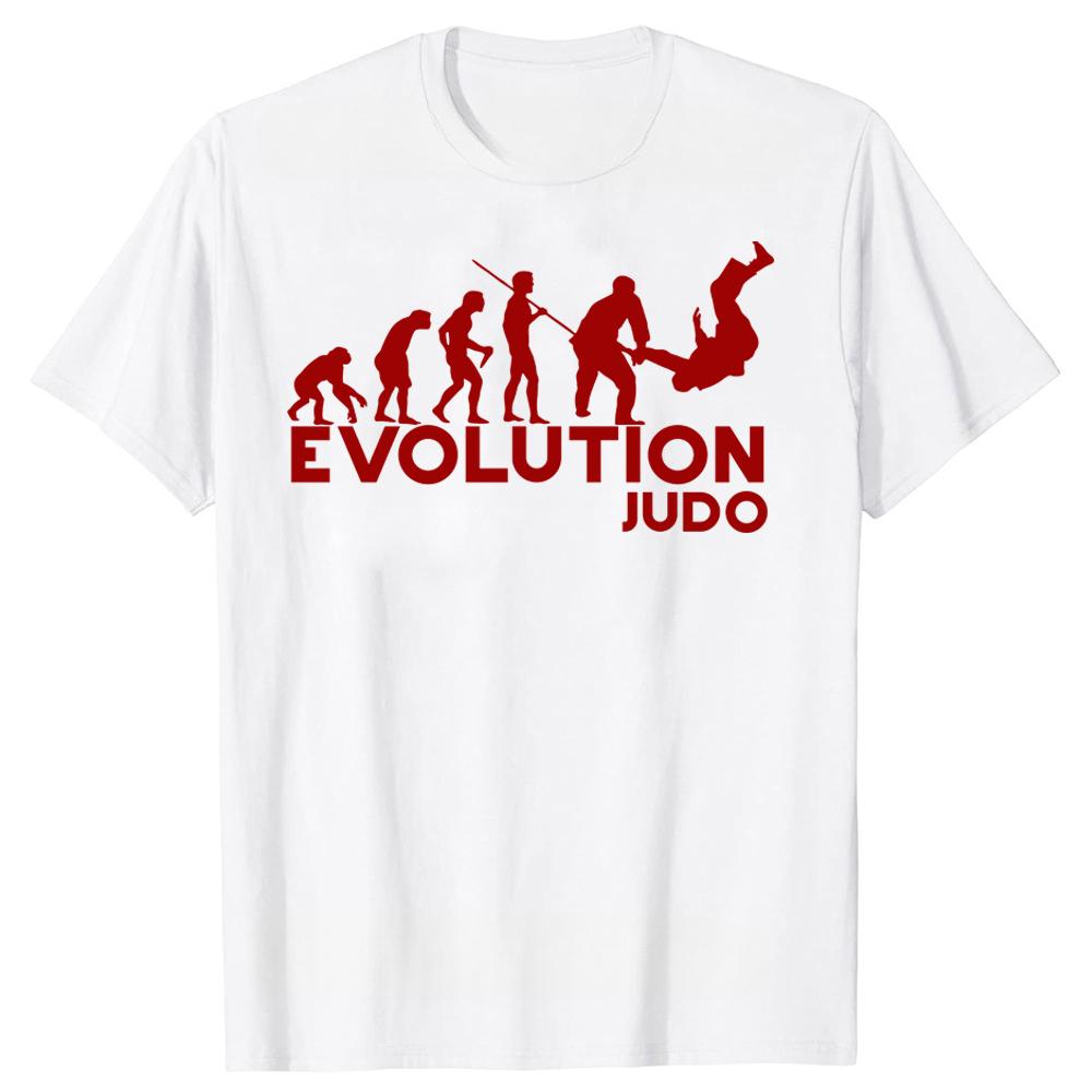 Novinka Evoluce Judo Retro Bojová umění Jiujitsu Klasická trička Ležérní Streetwear Hip Hop Móda Volná Prodyšná Pánská trička
