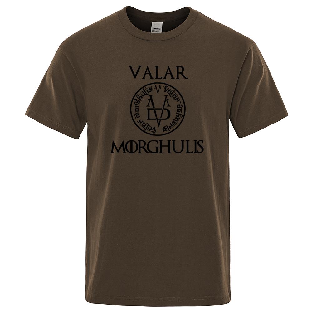 Summer Men's T-Shirt A Song of Ice and Fire T Shirt Valar Morghulis Printed Shirts Men Casual Tee Tops Plus Size Streetwear