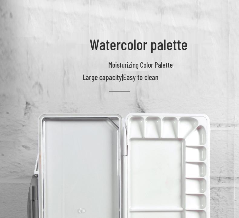 Tragbare faltbare Aquarellpalette - Große Kapazität für Gouache-, Acryl- und chinesische Malpigmente