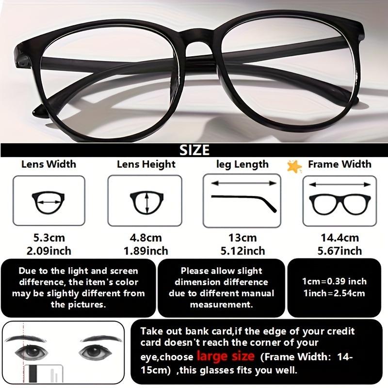 4-Pack Minimalist Oval Frame Clear Lens Glasses for Women Fashionable Full Rim Plastic Eyewear Lightweight