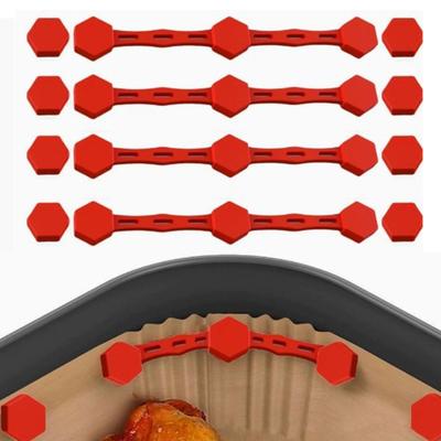 Air Fryer Silicone Buckle for Parchment Paper Fixed Lock Heat Resistant Liners Clips Magnetic Air Fryer Liner Holder Prevents Burning Baking Tool