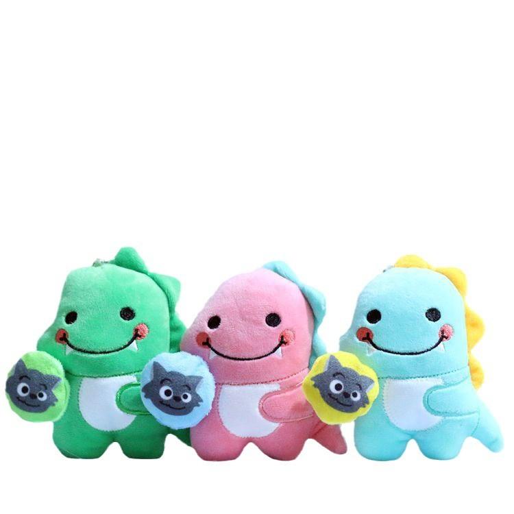 Adorable Plush Cartoon Dinosaur Music Keychain Pendant Soft Toy For Kids And Adults