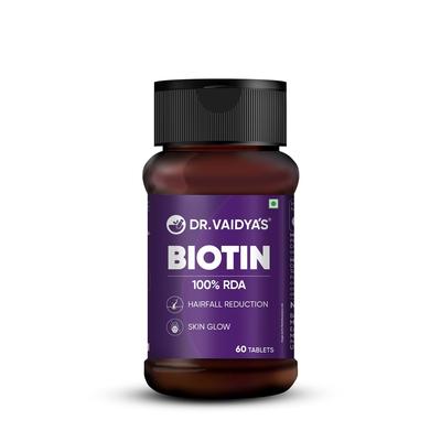 DR. Vaidya's Biotin-Tabletten für Haarwachstum | Ayurvedische Haarvitamine mit Amla, Bhringraj & Bambussprossen | Natürliche Biotin-Nahrungsergänzungsmittel für Haare