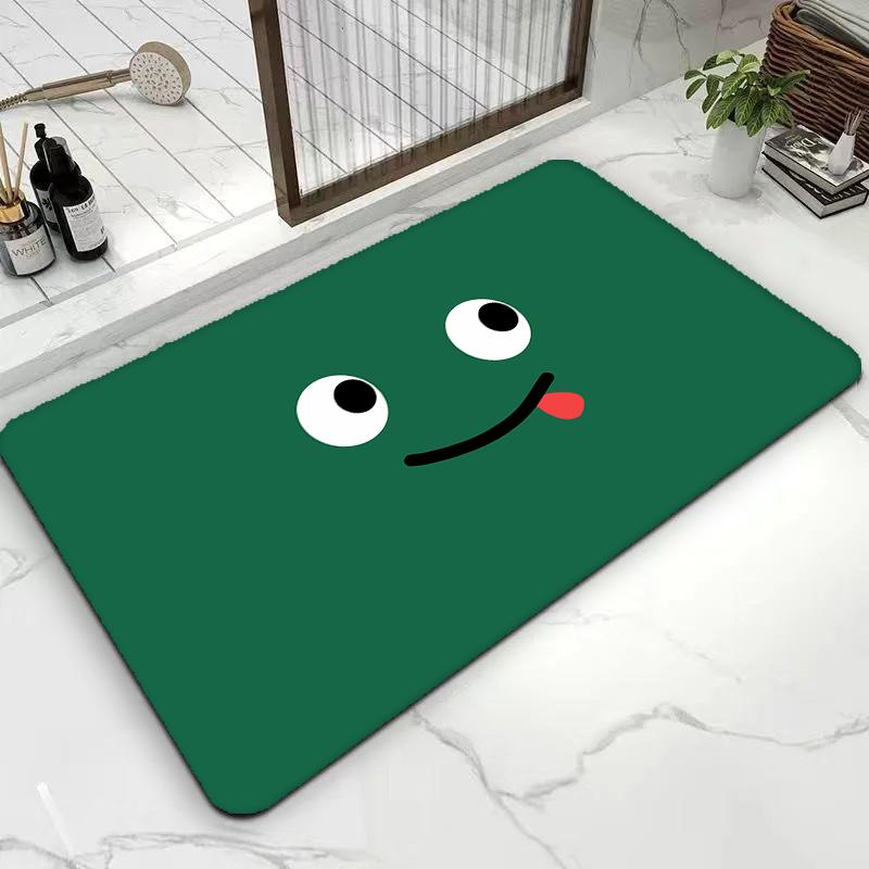 Cute Funny Expression Carpet Living Room Bedroom Bathroom Floor Mat Home Decoration Corridor Balcony Non-slip Door Mat