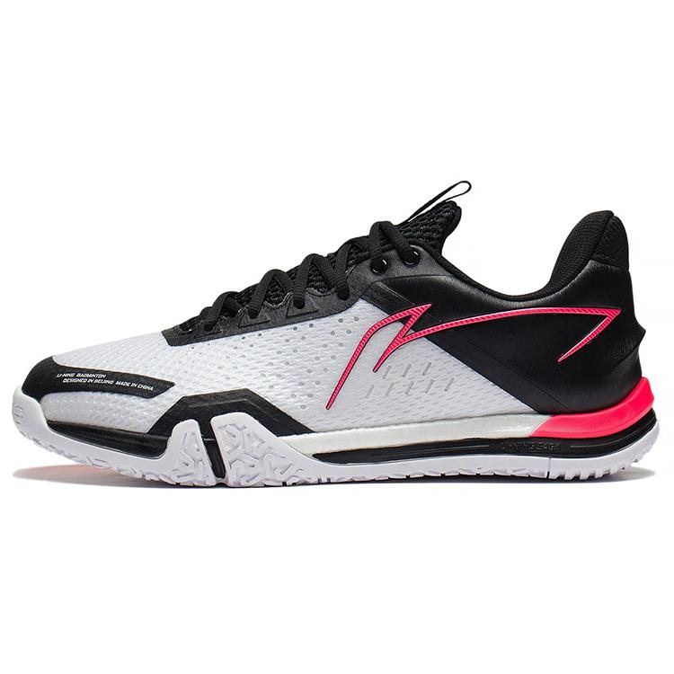 New LiNing Flying Close To The Ground SE Cushioning Breathable Low Top Badminton Shoes Unisex Black White AYZS014-1