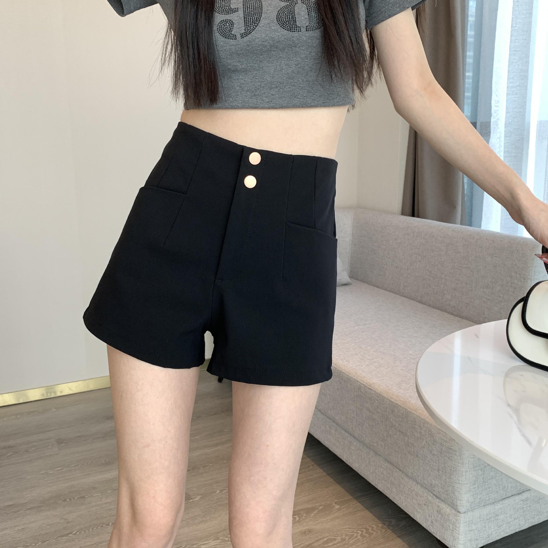 

Женские шорты А-силуэта с высокой посадкой, черные – Острый стиль, летний кэжуал, стройнящая мода 2024. 2XL чёрный