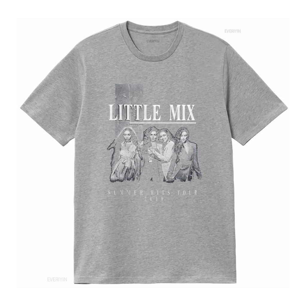 T-shirt Little Mix Taglia Piccola Unisex Cotone Nero Tour Concerto Musica Pop 2018 Top Vintage Per Uso Quotidiano Alla Moda