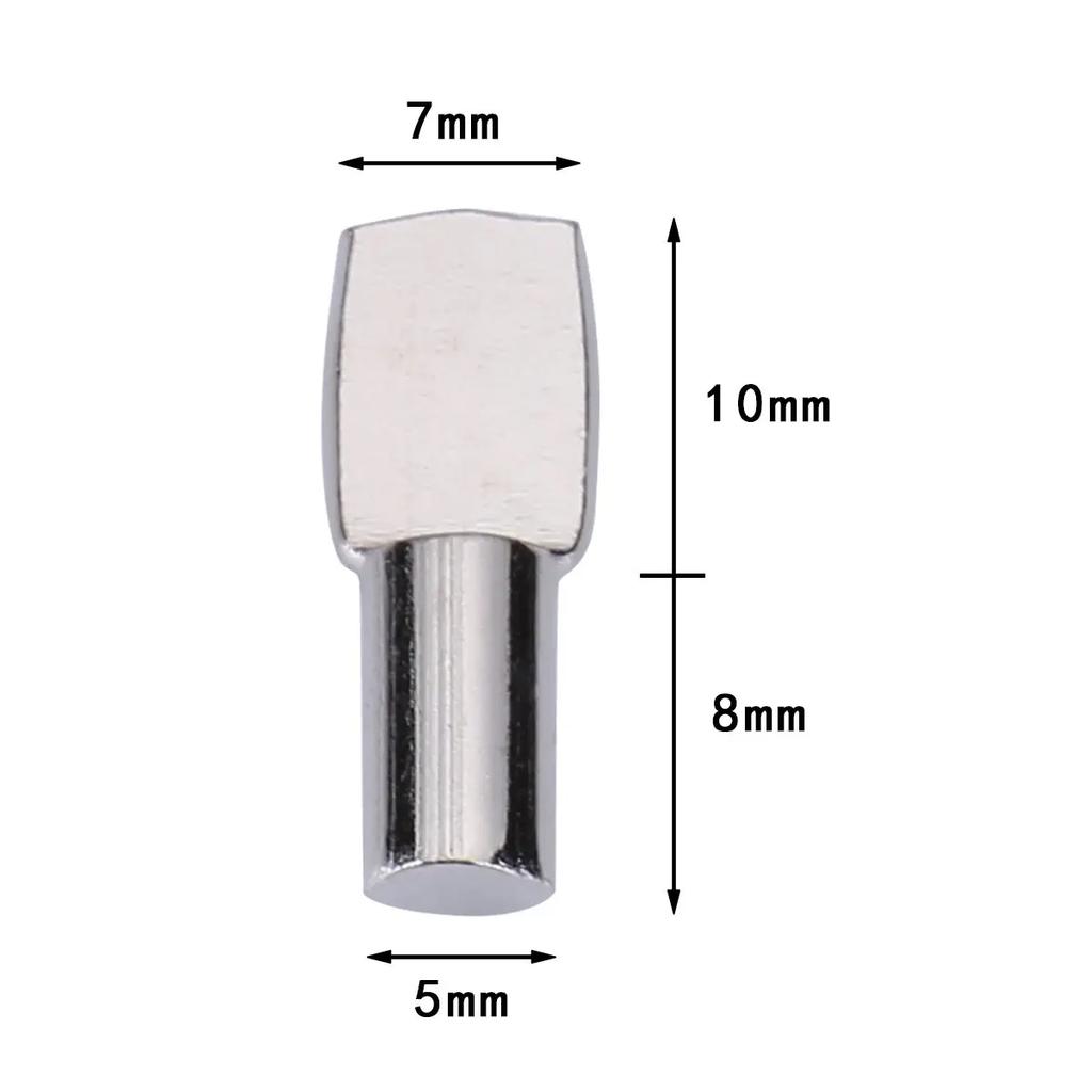 60PCS Shelf Cabinet Laminated Board Pin Glass Nickel Plated Pin Fixed Bracket Furniture Hardware Bracket Layer Board Bracket