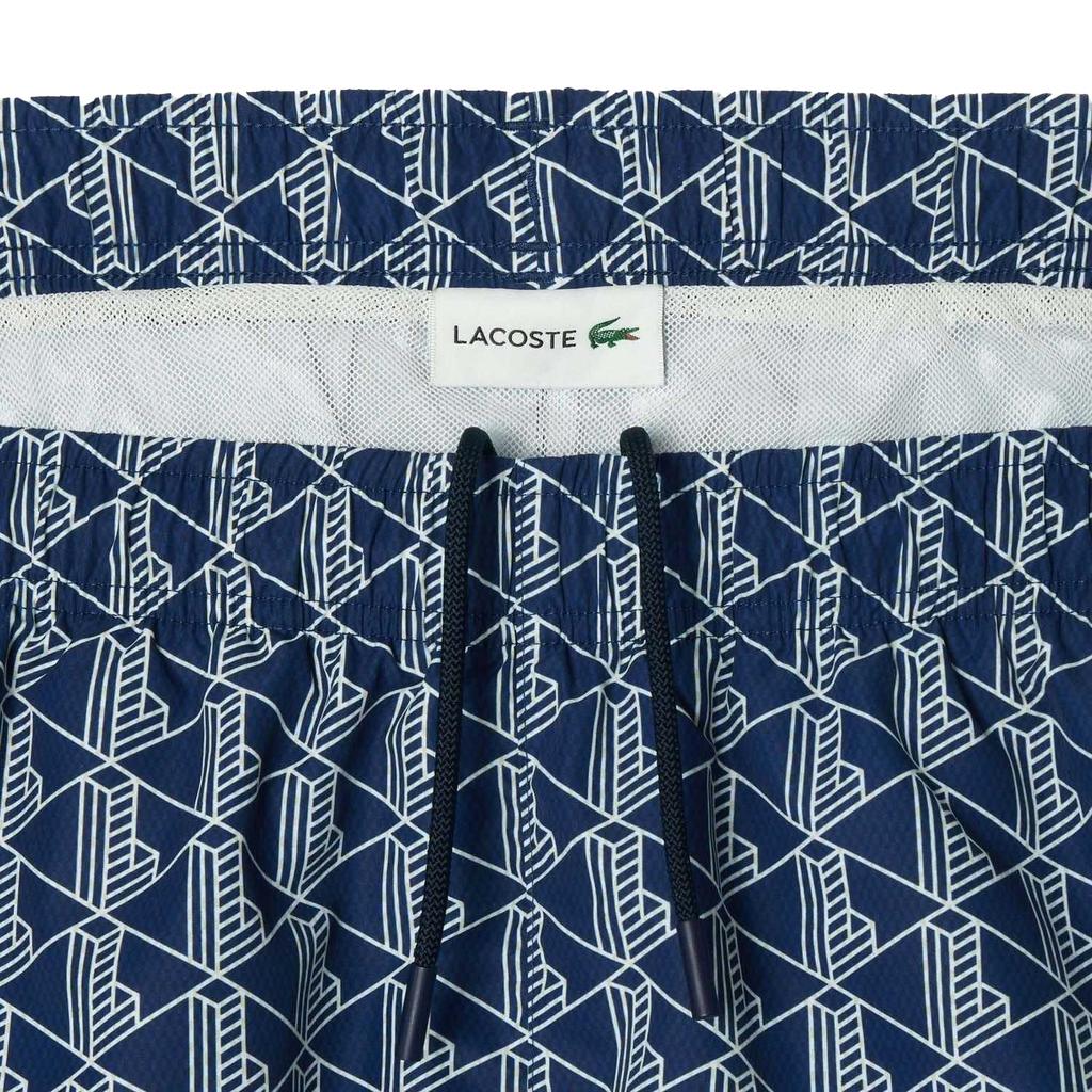 Lacoste Bañador de Largo Medio con Monograma para Hombre