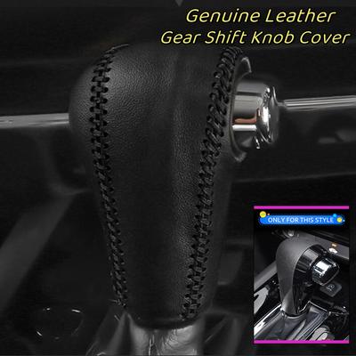 Car Leather Head Shift Knob Protection Cover for Honda Vezel HRV HR-V 2014 - 2020 AT Gear Shift Collars Protection Case Covers