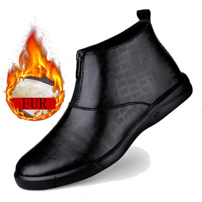 Winter Boots Formal Chelsea Boots Plus Velvet Boots High Quality Adult Boots Genuine Leather Casual Shoes Ankle Boots Snow Boots