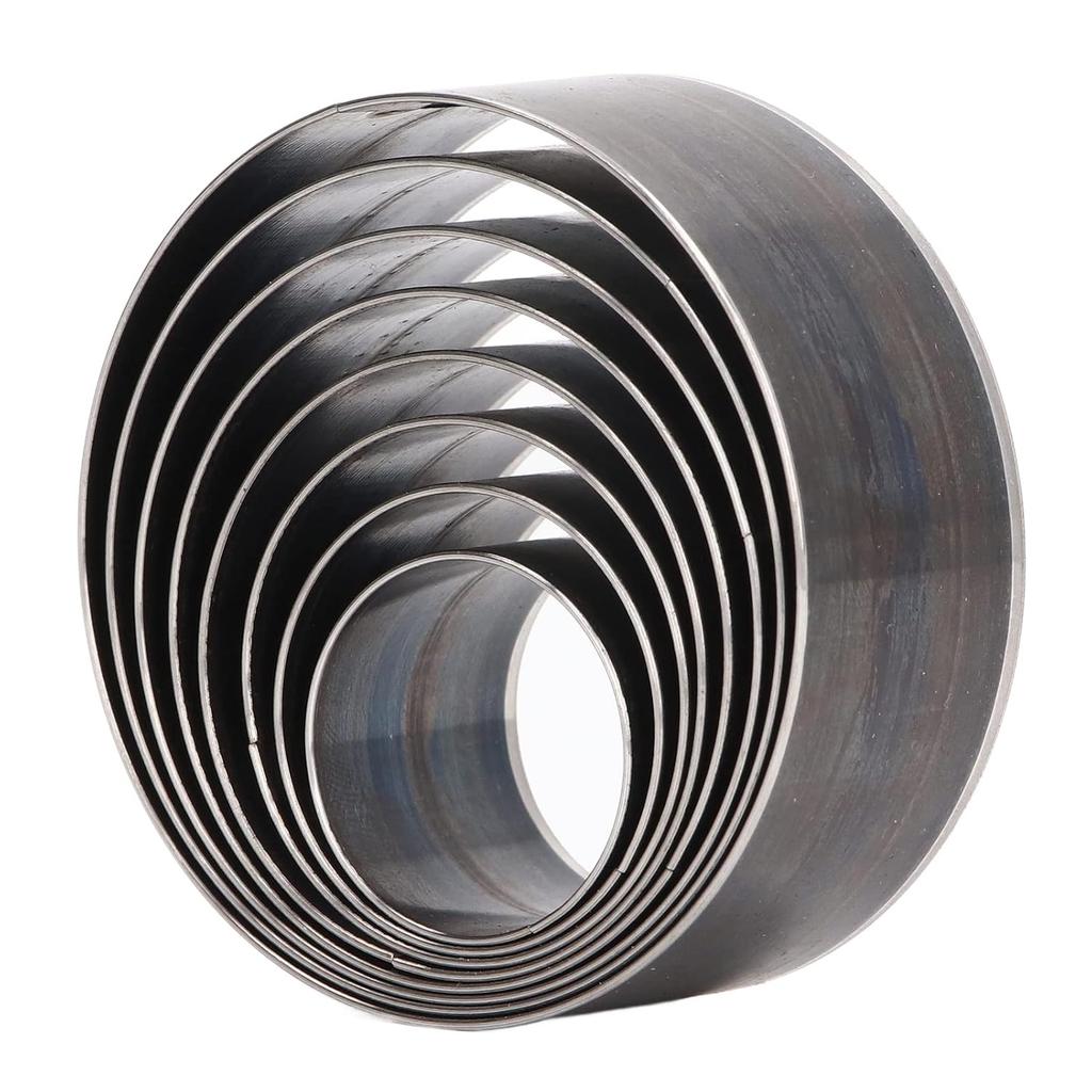 8Pcs Leather Hole Punch Die Round 2560mm Hole Hollow Punch Cutting Leather Circle Punch Punching Die Alloy Steel Deform Prevention Punching Tools