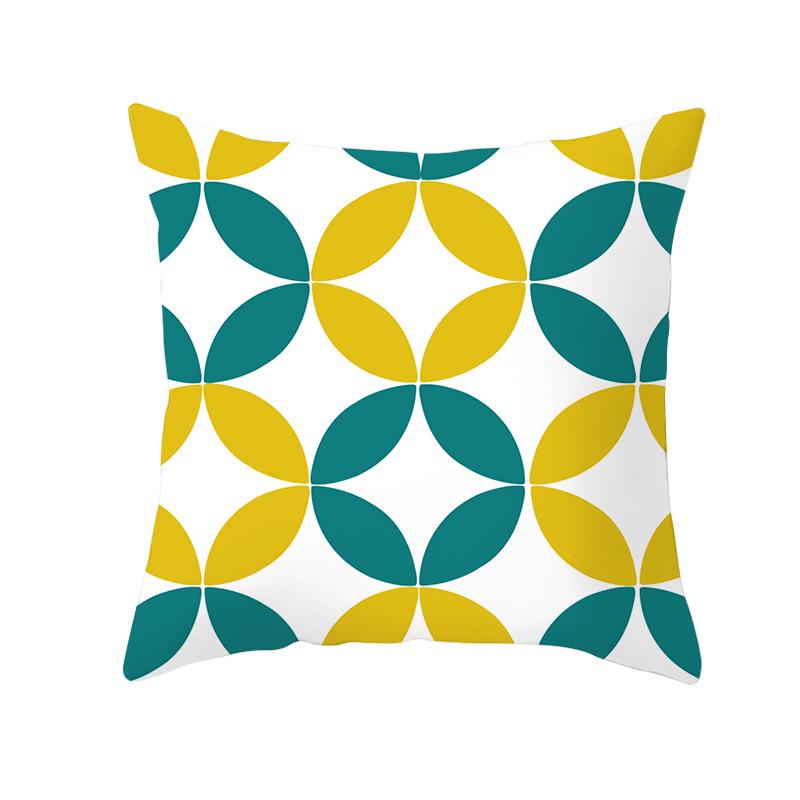 Geometryczny Nadruk Cyfrowy Poszewka na Poduszkę Skórka Brzoskwiniowa Nowoczesny Prosty Styl Poszewka na Poduszkę na Sofę Pokrowiec na Poduszkę Samochodową Dekoracja
