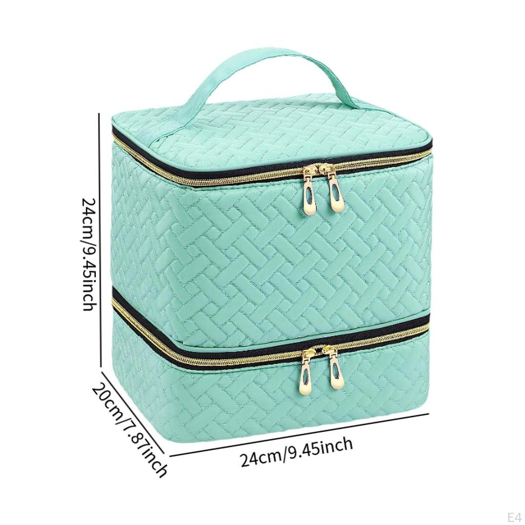 Nail Polish Organizer Bag PU Leather Travel Carrying Case Holder