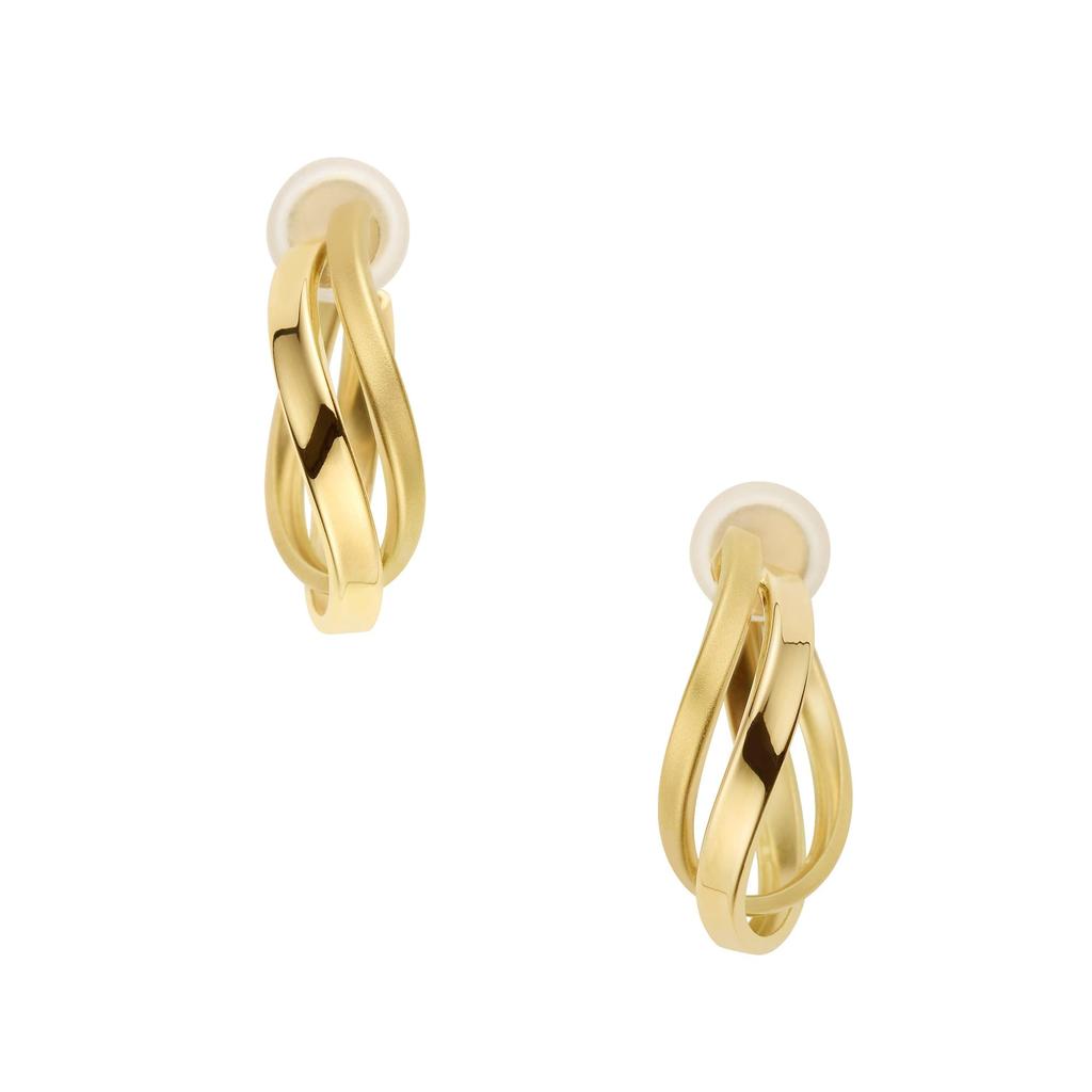 Kuma Earrings KMJE0146 YG [Official] [Vendome Aoyama] [Kengo + MA,YU] GURU-GURU [Kengo Kuma]