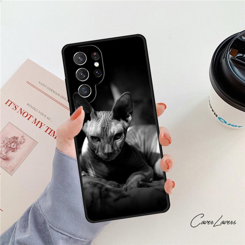 Sphynx Sphinx Cat Phone Case For Samsung Galaxy S24 S25 S23 S22 Ultra Note 10 20 Plus S20 S21 FE Cover