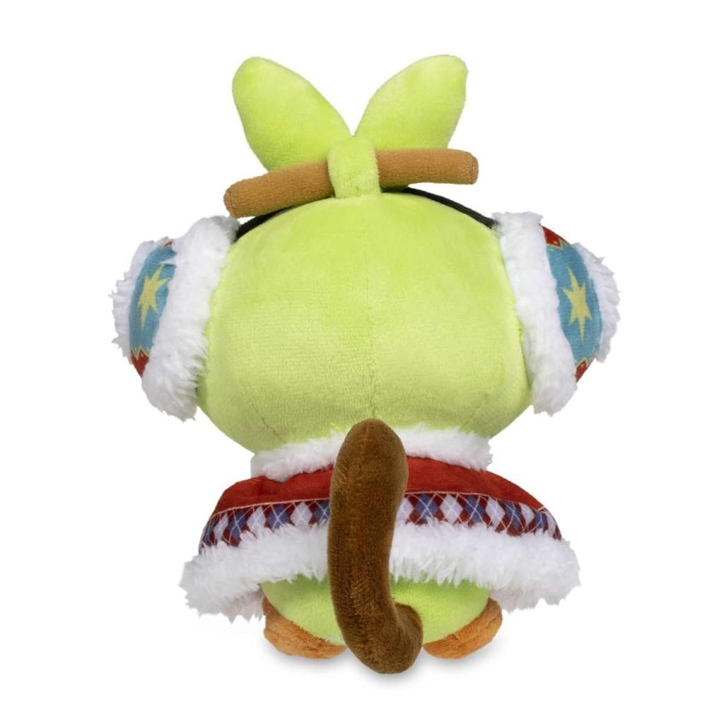 Pokémon Center Original Plush Toy Pokémon Christmas Wonderland Grookey 15 X 11 X 19 Cm (H X W X D)