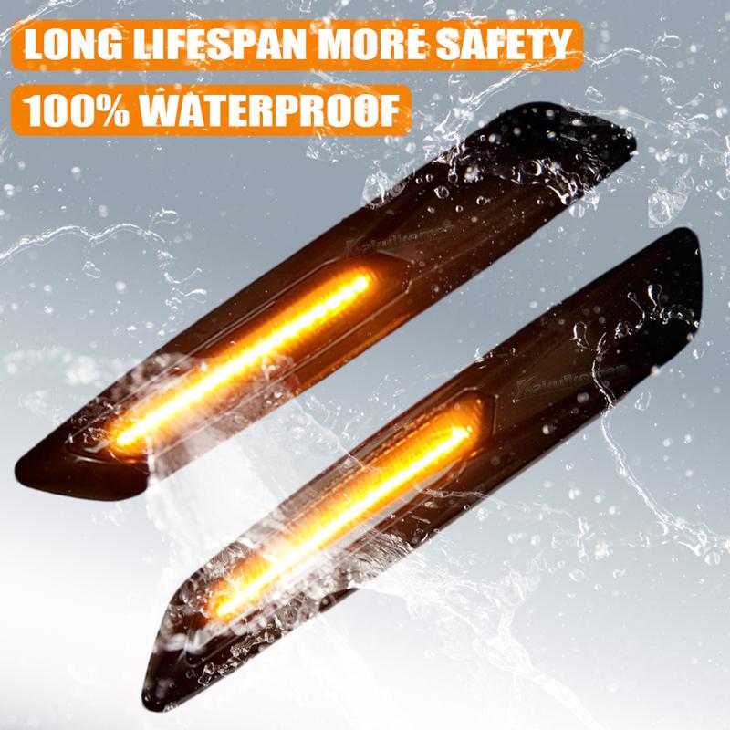 2X LED Sequential Fender Indicator Side Marker Blinker Turn Signal Lights for BMW 5 Series F10 F11 528i 528iX 535i 2011 12 2013