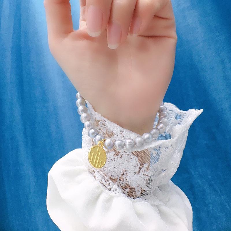 8-9mm Freshwater Pearl Bracelet: Elegant Spring Korean Style Jewelry Gift for Mom or Best Friend