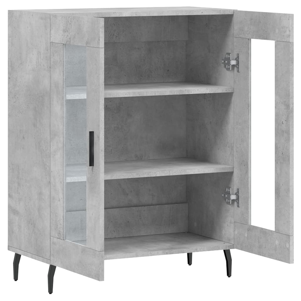 Sideboard Concrete Grey 69.5 x 34 x 90 cm Wood Based Material