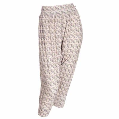 Atsugi Clear Beauty Active Gemusterte Sarouel-Yogahose Grau Rosa Damen (49306PS)
