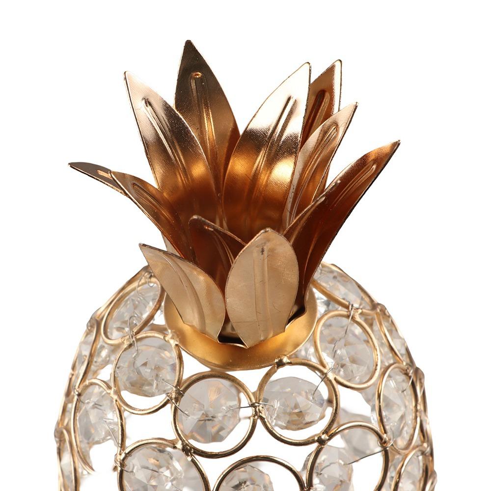 Metal Fruit Figurine Artificial Crystal Pear Ornament Gold Crystal Pear Ornament  Living Room