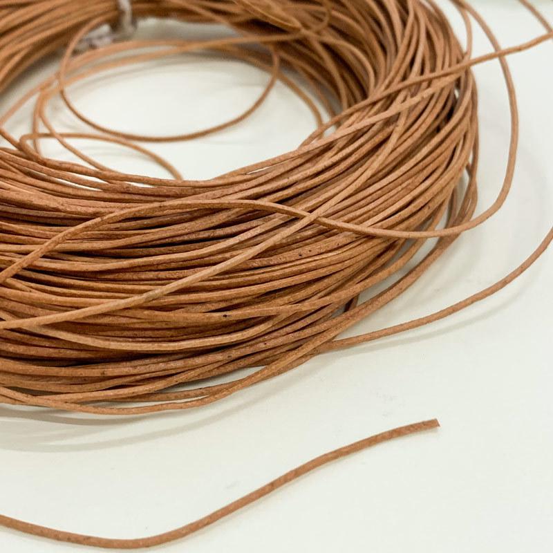Superfine Vintage Genuine Cowhide Leather Cord - 1/1.5/2mm, Vegetable Tanned, for DIY Necklace & Bracelet Weaving