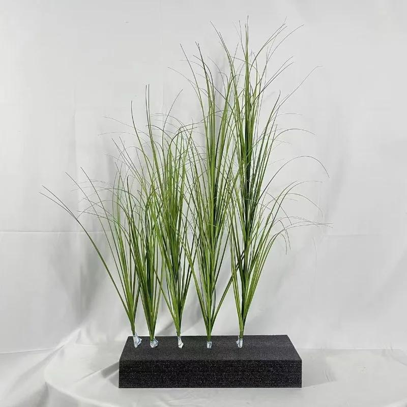 5PCS Simulated Small Grass Bushes for Decorating Fake Grasslands Simulating Reeds and Fake Green Plants Home Decoration PVC Material