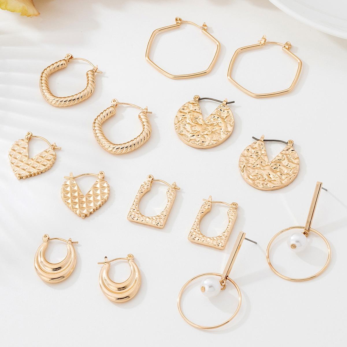 Khaki earrings earrings fashion geometric retro style