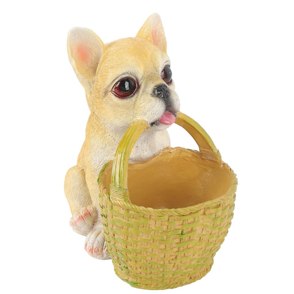 Cute Dog Ornament Entry Key Storage Basket Puppy Statue for Living Room Entrance   Decoration