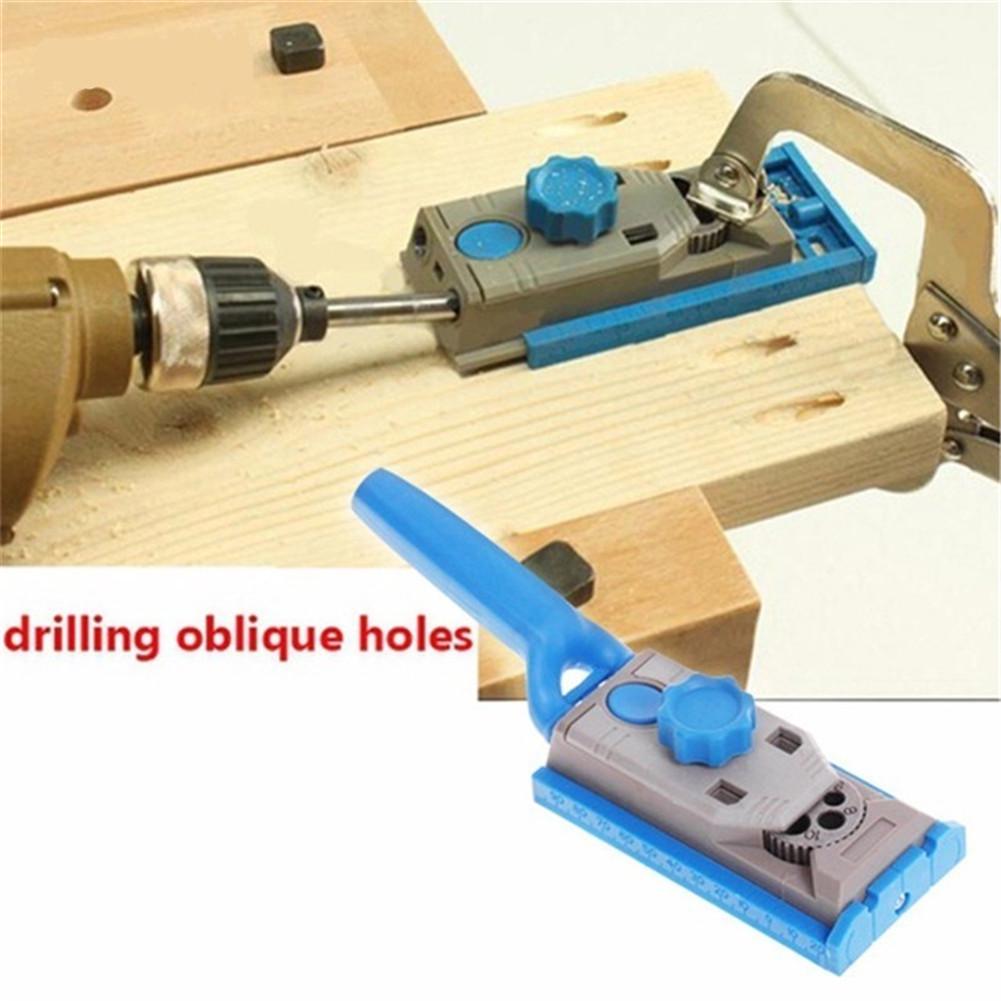 2in1 Woodworking Locator Pocket Hole Cutter Drill Guide Round Wood