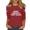 Women's Casual Fashionable Sexy Comfortable Neck Three-Quarter Sleeve Top