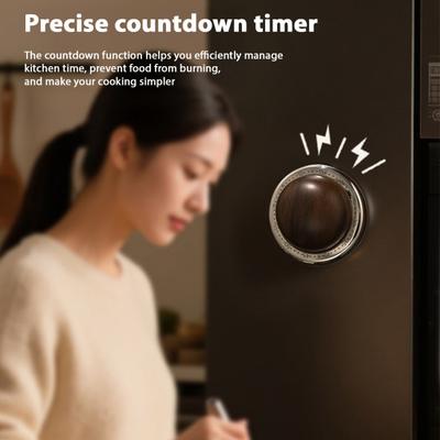 Magnetic Mechanical Kitchen with Bottle Opener No Timer 60-Minute Countdown Battery Needed Stainless Steel Self