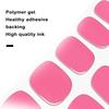 24Pcs Geometric Plaid Resistant Pattern Stickers Solid Color Nail Flower UV Gel Nail Patch