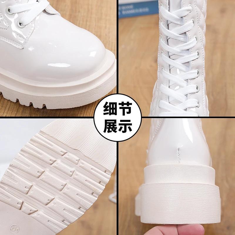Fashion 2025 New Ankle Boots for Women Fashion Women's Boots Lace Up Shoes for Women Motorcycle Boots Botines Ladies Botas De Mujer