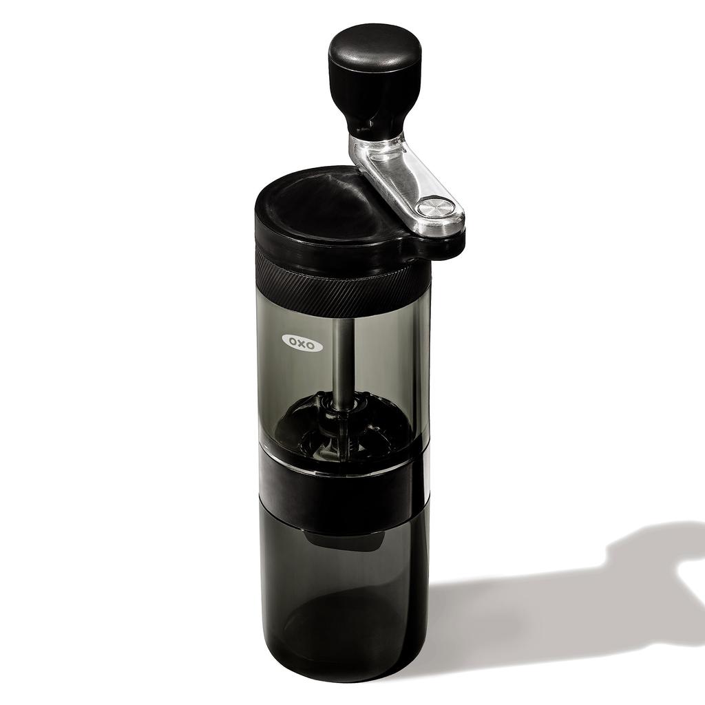 OXO Compact Coffee Grinder, Manual, Easy-to-Grip Grinds 40g Coffee Beans, 22.8cm, Black